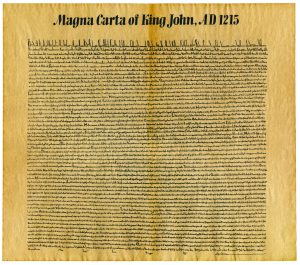 Parchment Replica the Magna Carta of King John